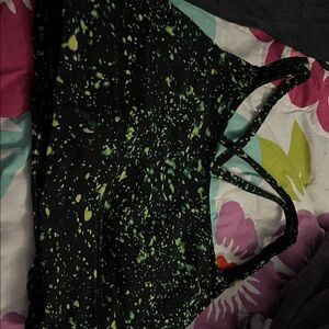 lululemon athletica Black and Green Bra